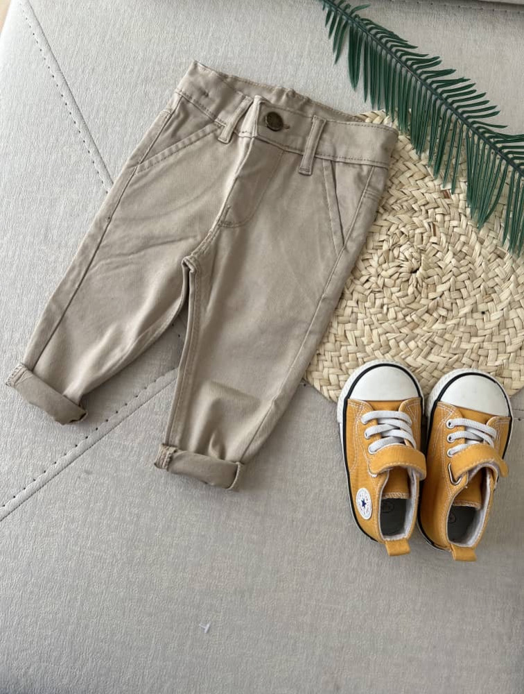 شلوار کتان لوایس کرمی