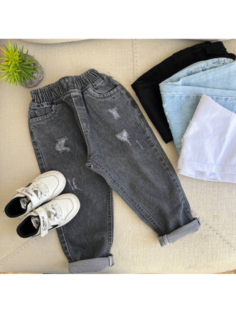 شلوار جین مام استایل ذغالی