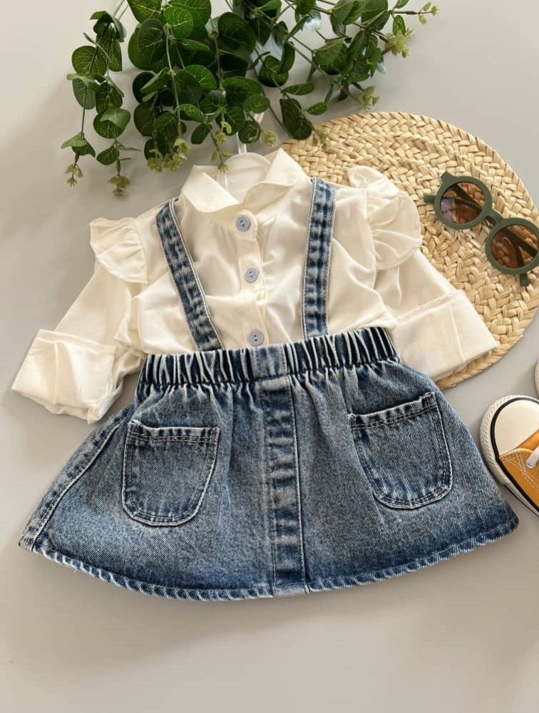 ست شومیز دامن آبی