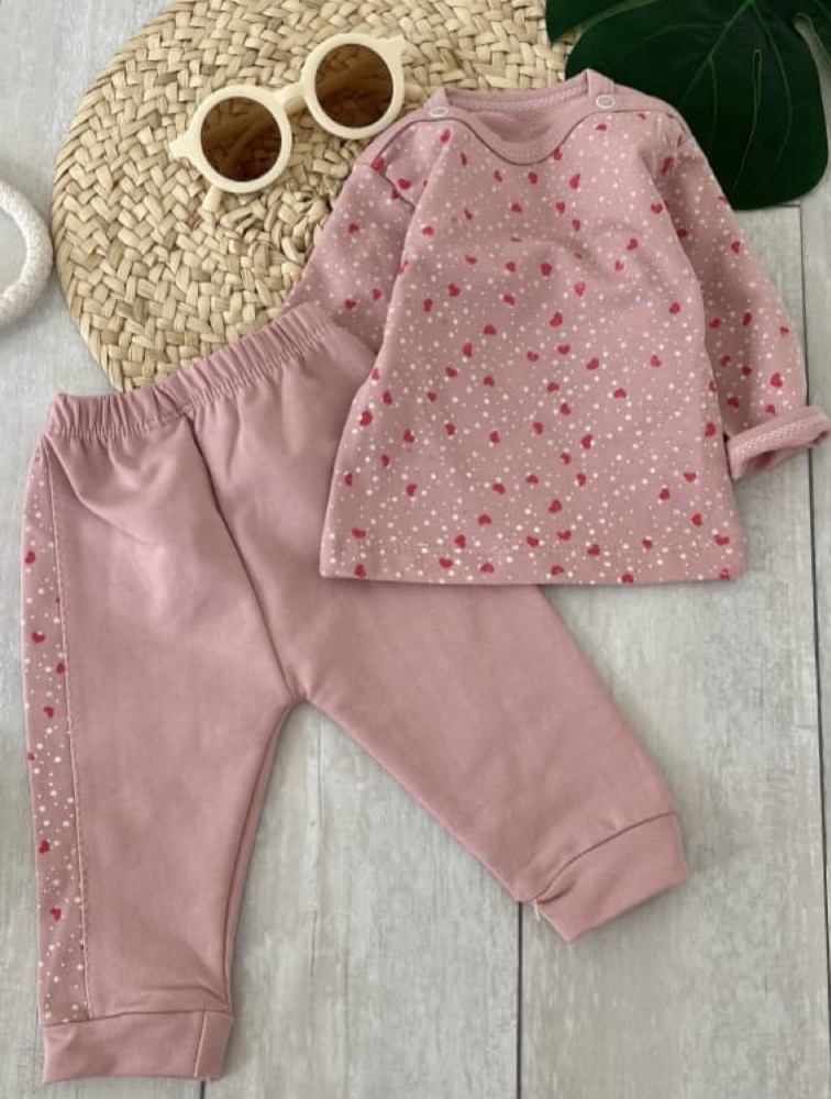 ست دورس و شلوار طرح قلب