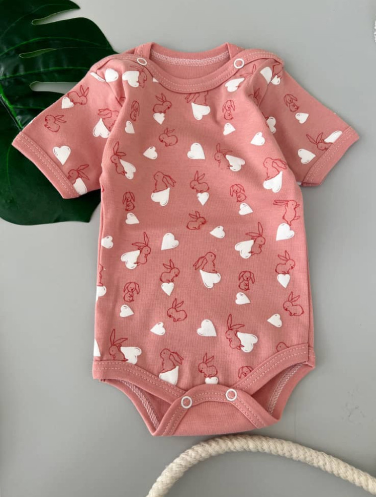 سرویس باز دخترانه قلب و خرگوش (زیردکمه)