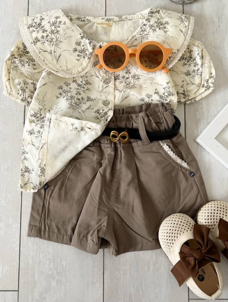 ست شومیز شلوارک دخترانه