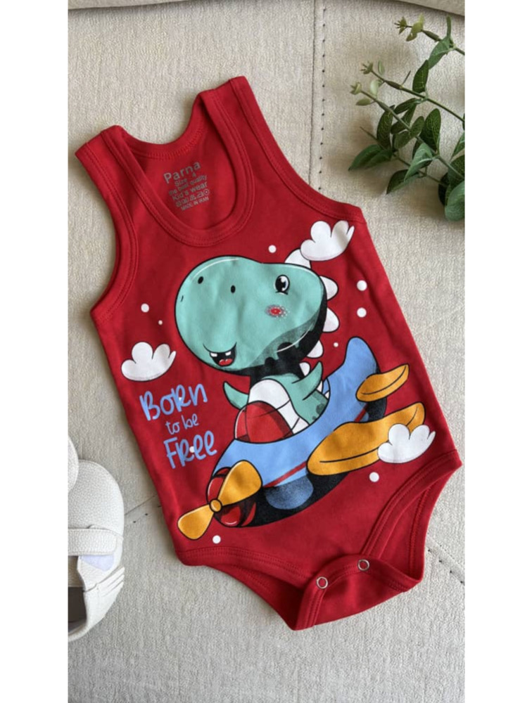 زیردکمه رکابی قرمز طرح دایناسور