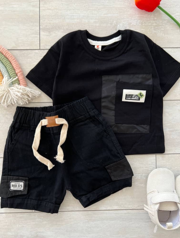 شلوارک کتان جیب دار