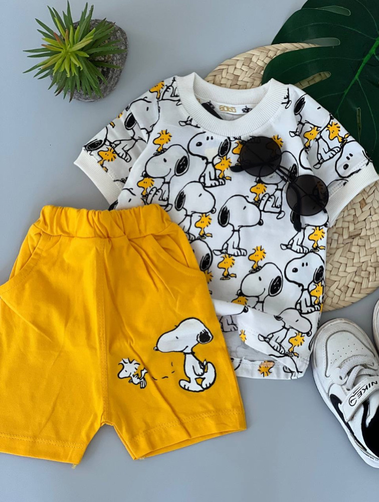 دوتیکه اسپرت طرح اسنوپی زرد