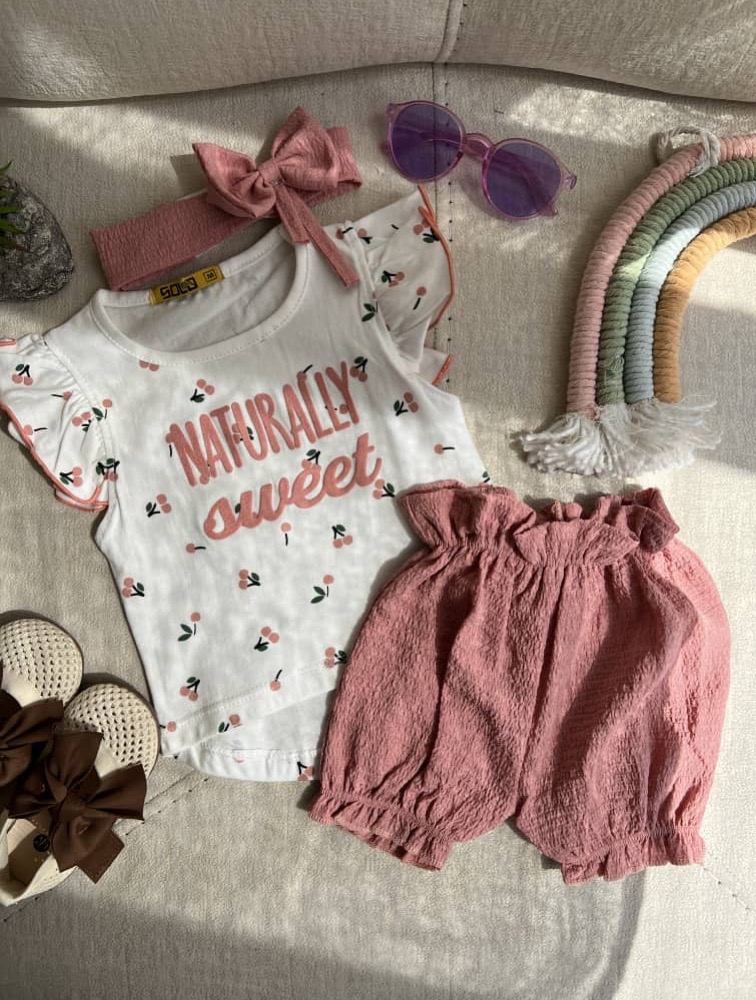 ست تیشرت شلوارک کالباسی گیلاس