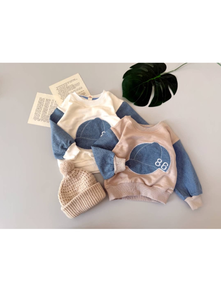 دورس کرمی ترکیب جین طرح کلاه