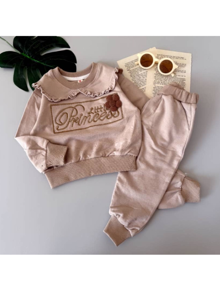 ست دورس و شلوار گلدوزی شده کرمی