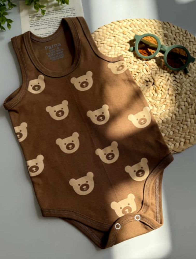 زیردکمه رکابی قهوه ای طرح تدی