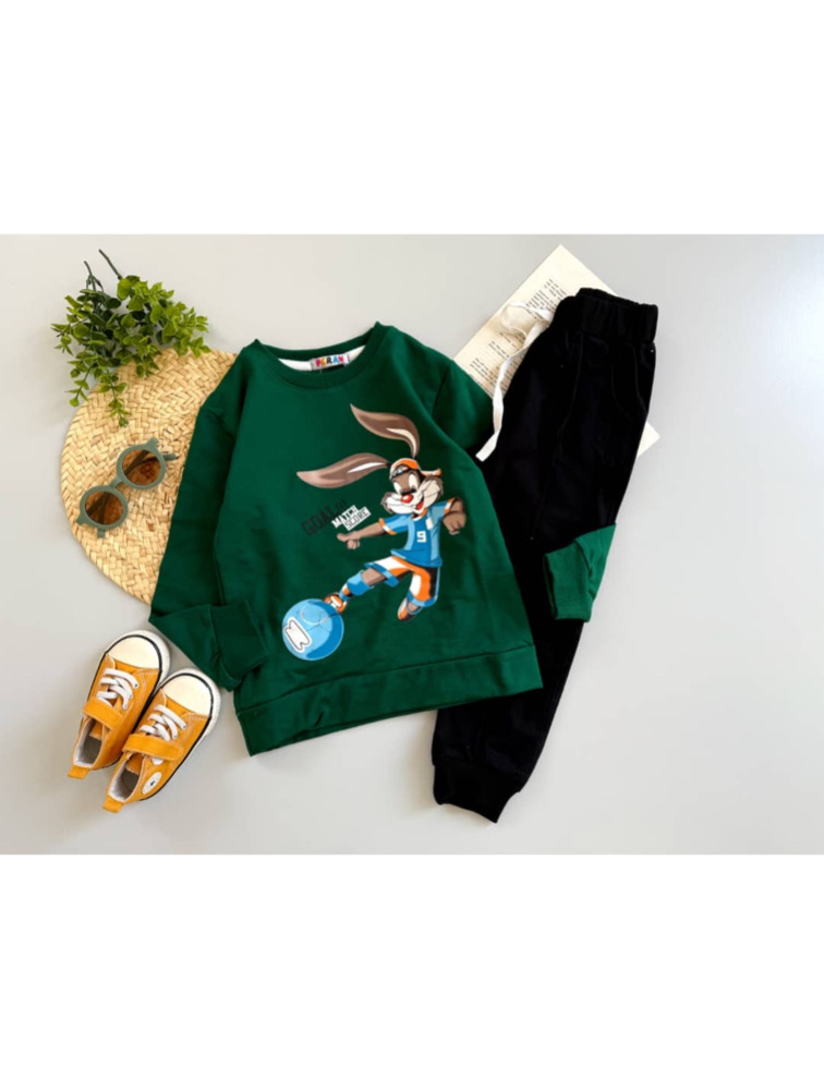 ست دورس و شلوار خرگوشی سبز