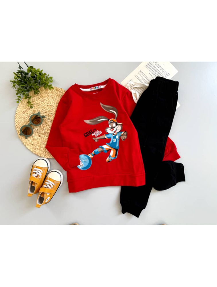 ست دورس و شلوار خرگوشی قرمز