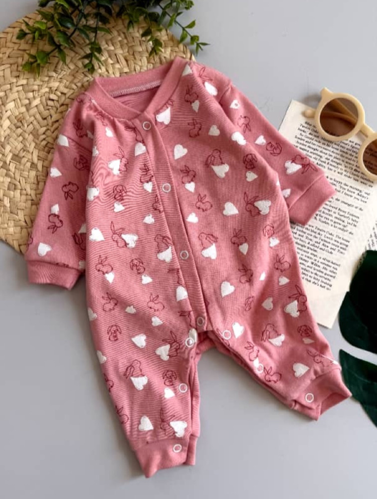 سرهمی صورتی طرح خرگوش و قلب