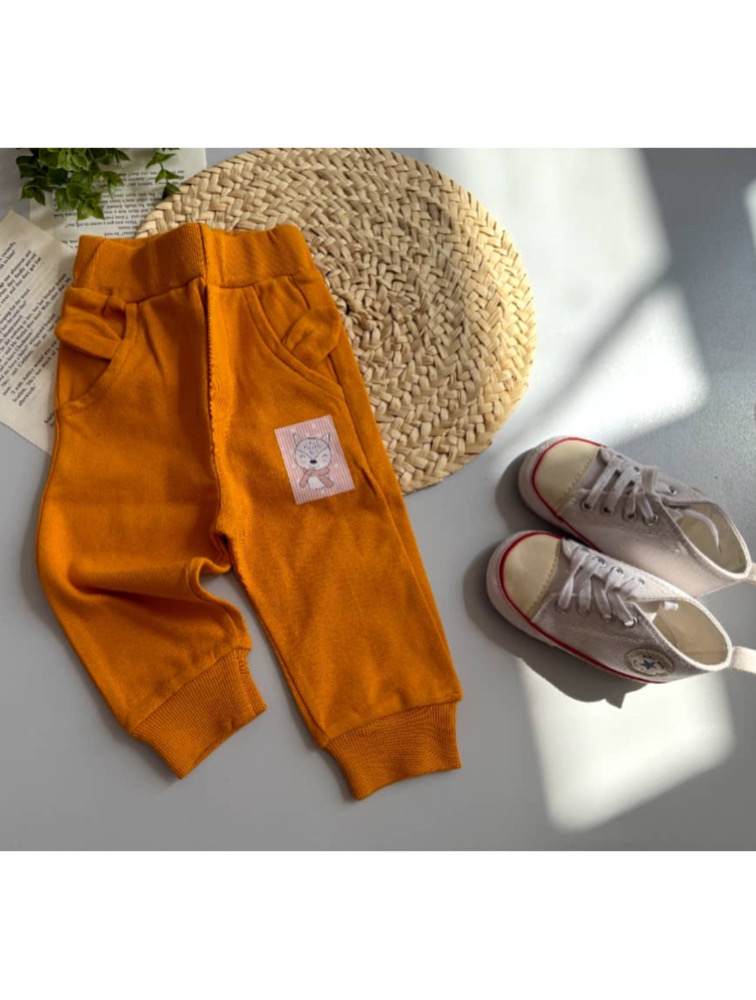 شلوار ساده خردلی