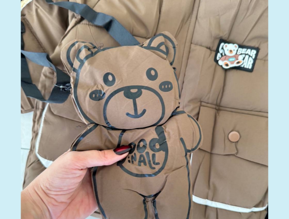 کاپشن خارجی خرس قهوه ای