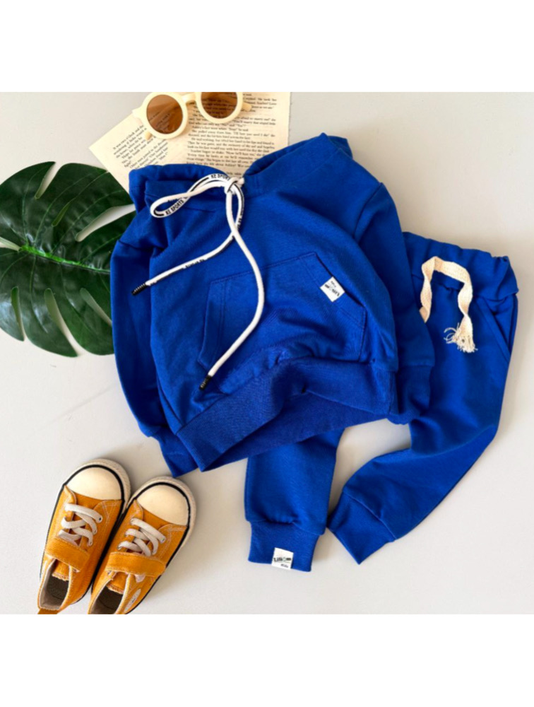 ست هودی شلوار آبی