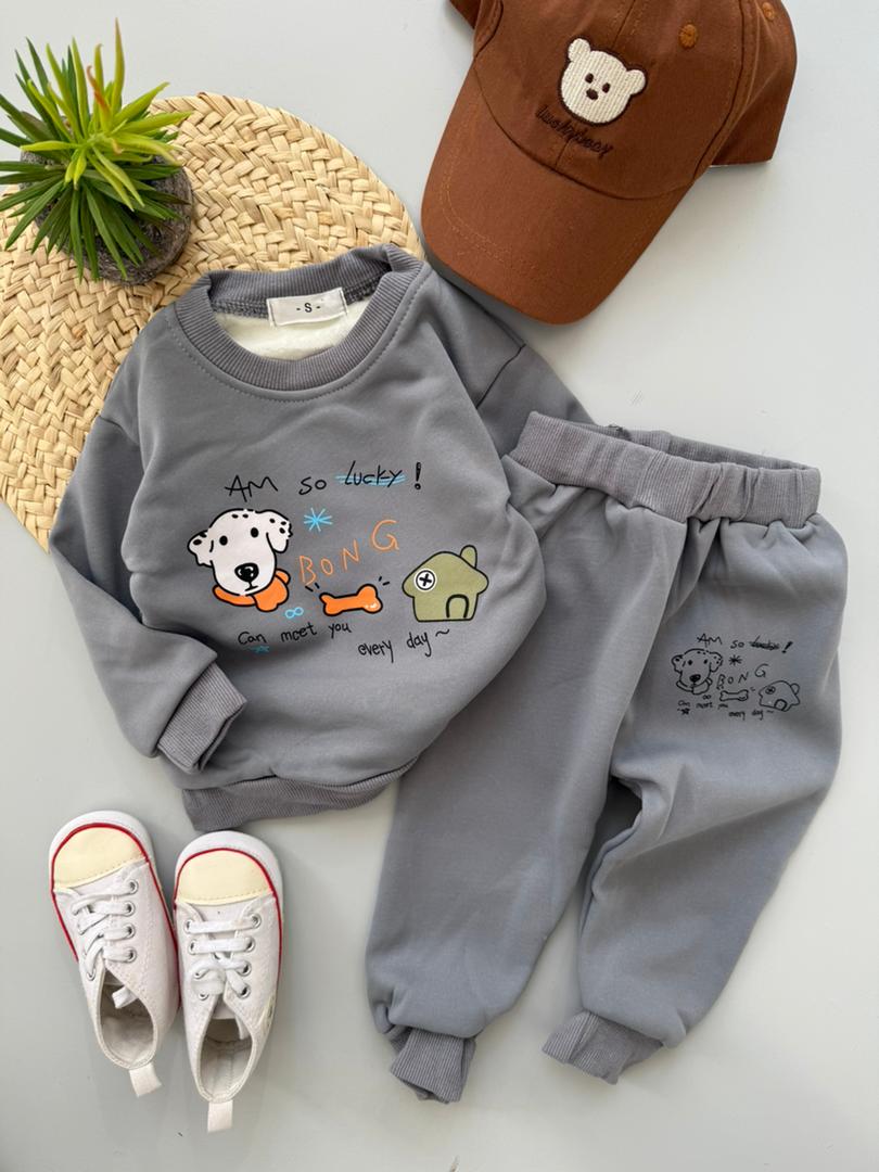 بلوز شلوار لاینر دار سگ خوشبخت