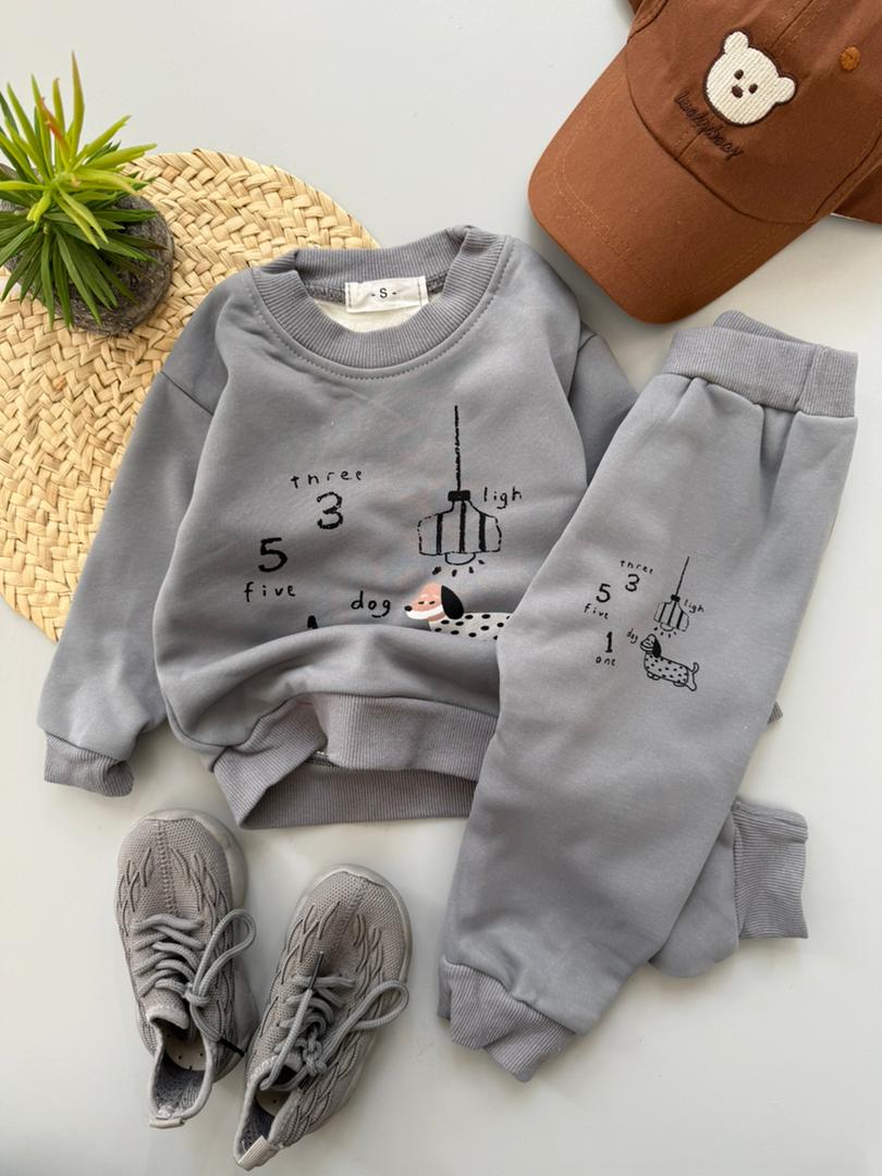 بلوز شلوار لاینر دار سگ خال خالی