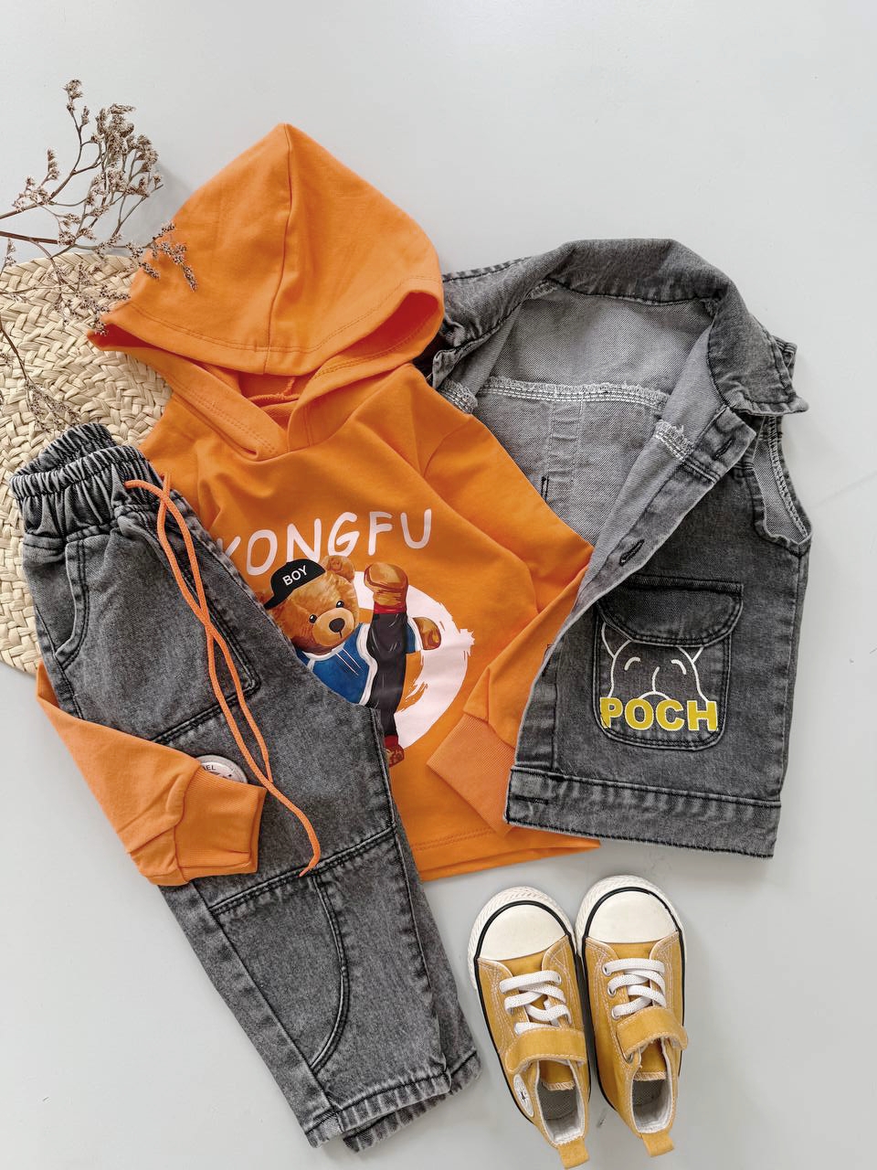 سه تیکه جلیقه شلوار هودی